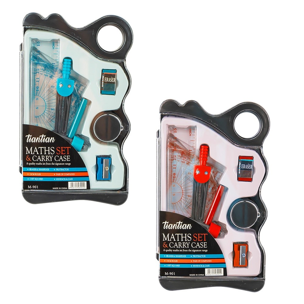 Trusa geometrie plastic, 9 piese M901 11.764706