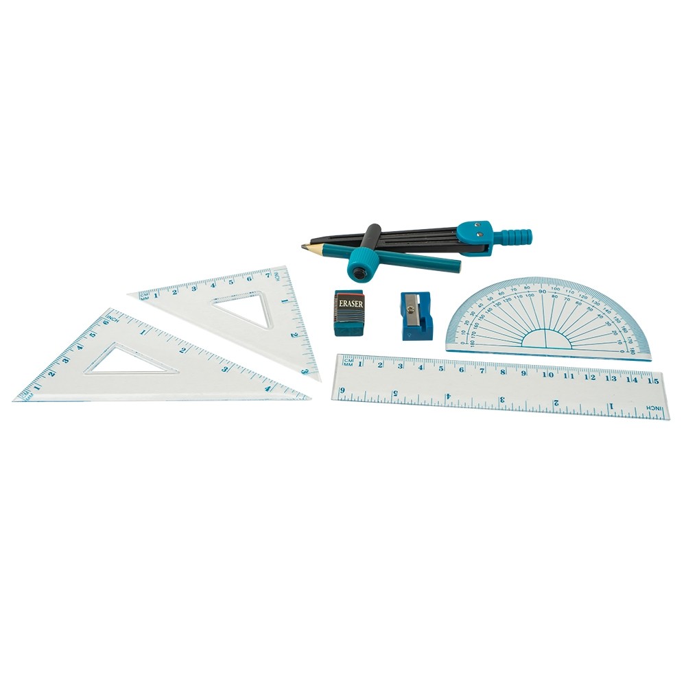 Trusa geometrie plastic, 9 piese M901 11.764706