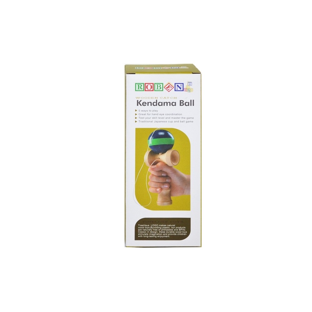 Jucarie de lemn Kendama lucioasa in cutie - ROBENTOYS 16096 22.689076