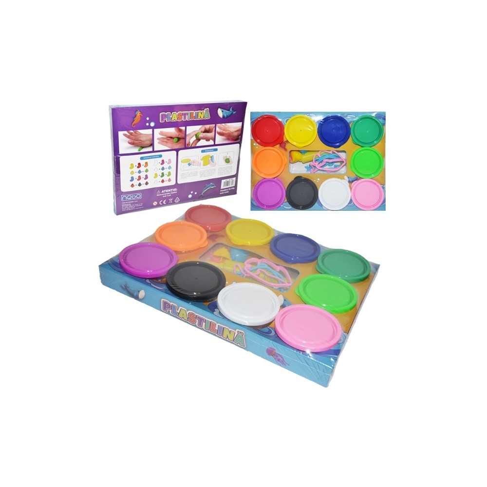 Plastilina modelaj, 10 culori, 60 g - NEBO 16794 27.731092