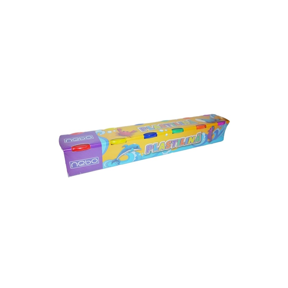 Plastilina modelaj, 6 culori, 100 g - NEBO 16793 21.008403