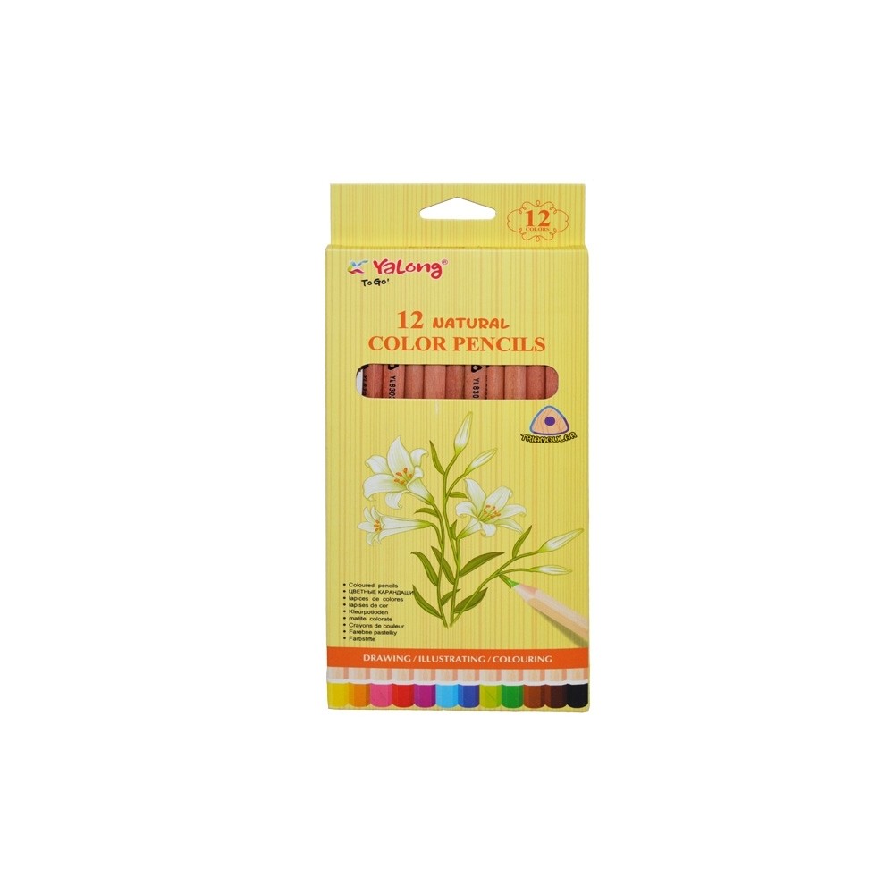 Creioane color Triunghiulare Natur Set 12 - YALONG YL83032-12 5.882353