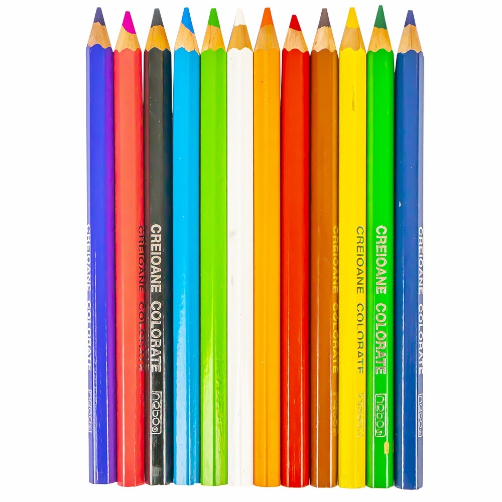 Creioane color Hexagonale Jumbo Set 12 - NEBO 16313 11.764706
