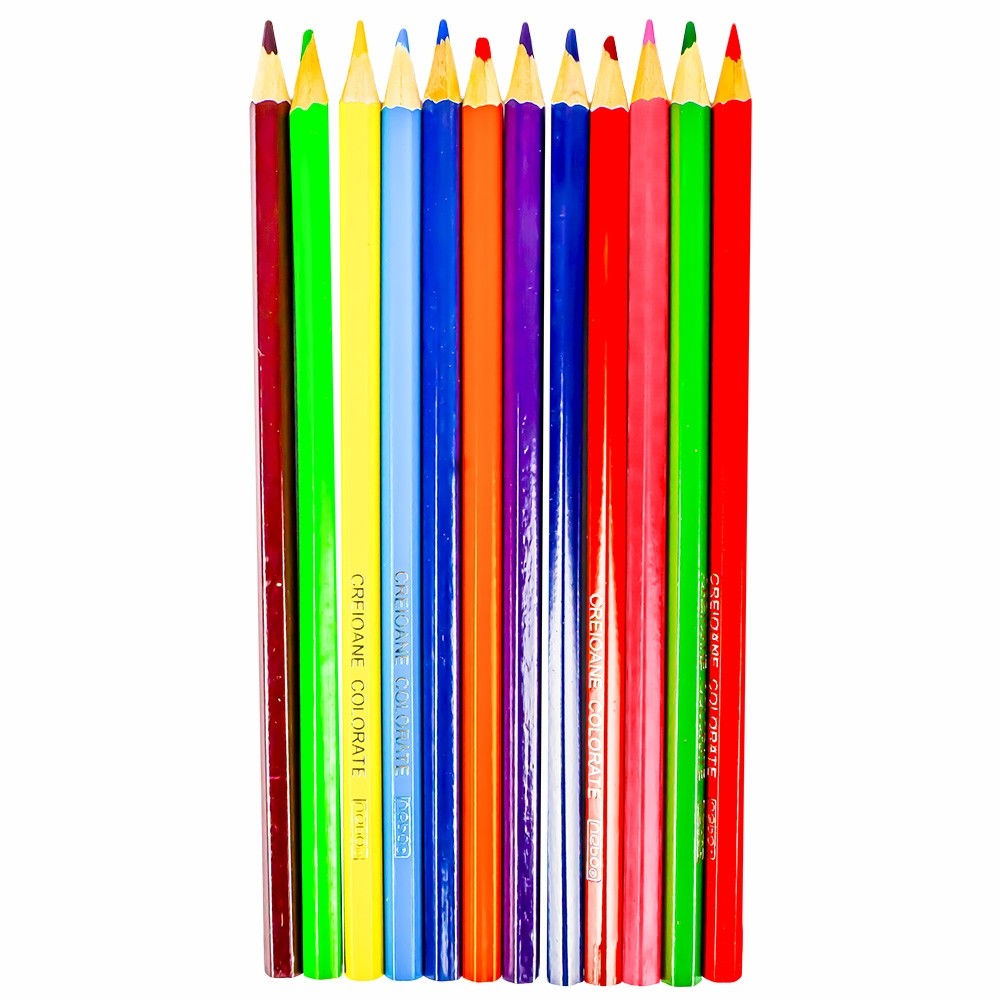 Creioane color hexagonale, 12 buc/set - NEBO 16312 5.042017