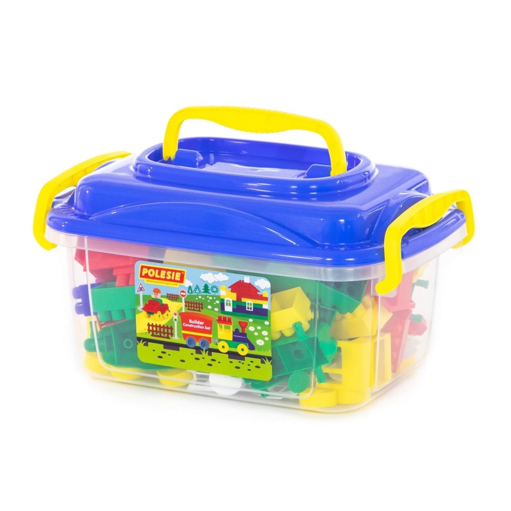 Set cuburi+jucarii, 128pcs/cutie, 37x24x21 cm, POLESIE 56153 92.436975