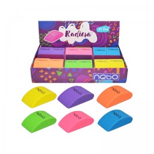 Radiera color, 24 buc/cutie - NEBO 16224 0.840336