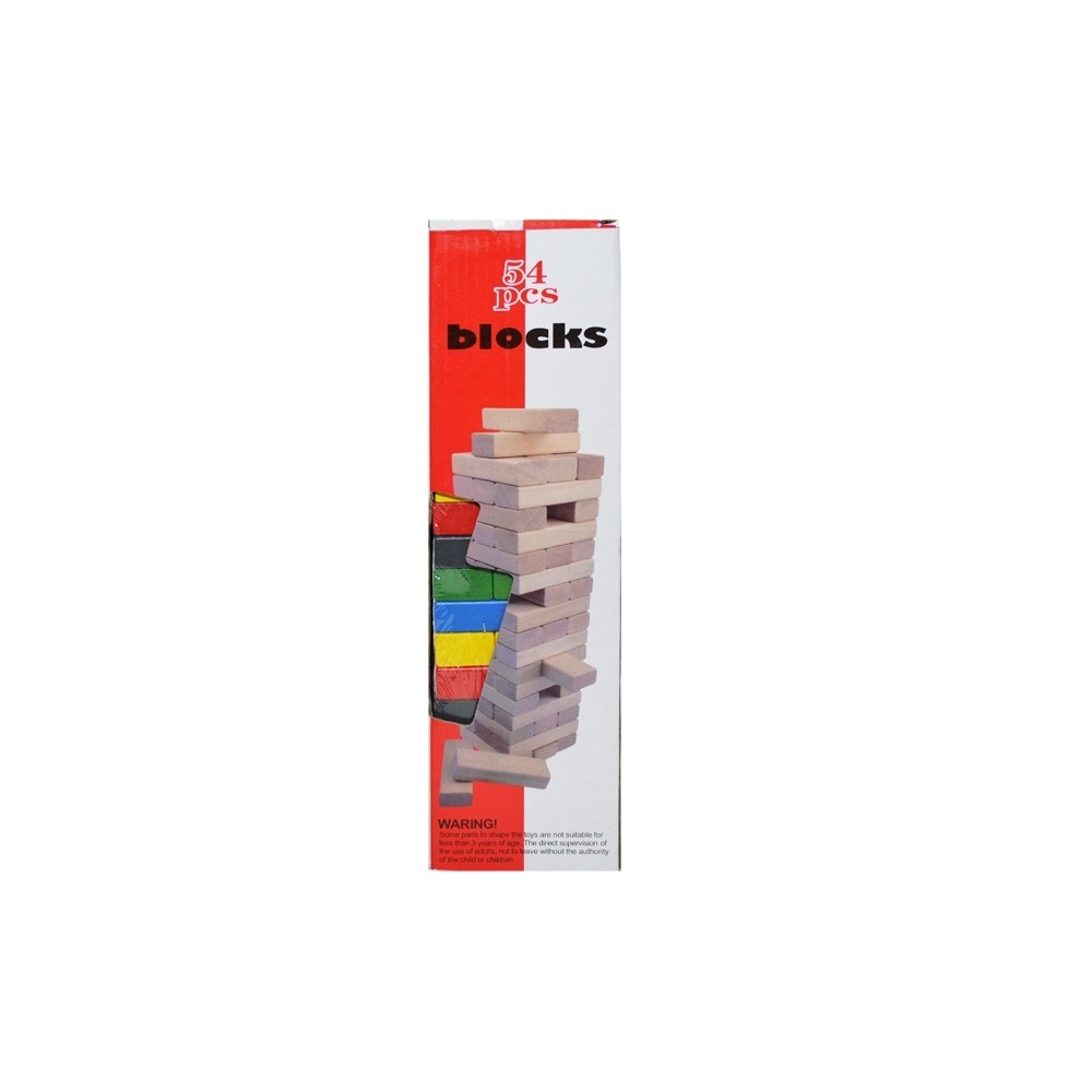 Joc de lemn colorat, 54 piese, Turnul cazator 2522C 26.890756