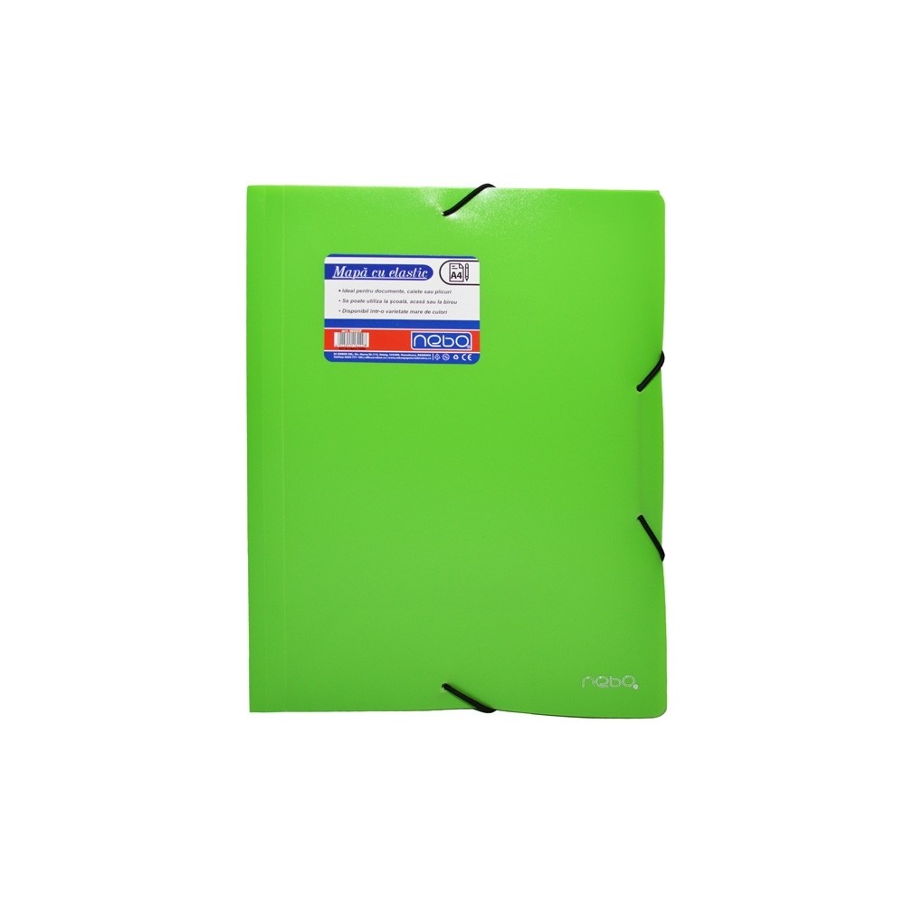 Mapa A4, din plastic, cu elastic, mata - NEBO 16222 5.042017