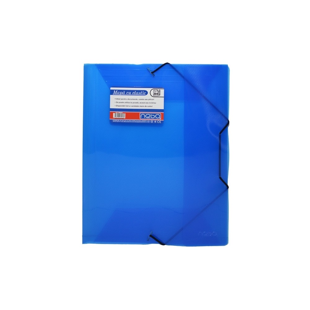 Mapa A4, din plastic, cu elastic, translucida - NEBO 16223 4.621849