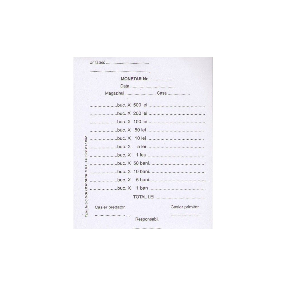 Monetar A6, 100 file, 1 exemplar 1405ZZ592 5.882353