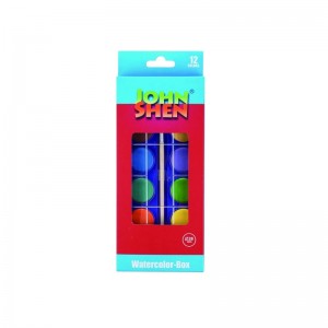 Acuarele 12 culori cu pensula - JOHN SHEN MP55787 8.403361