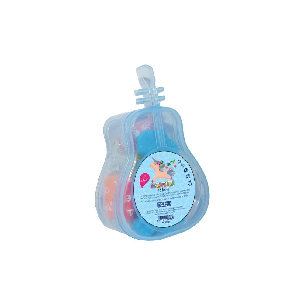 Plastilina Chitara, 12 buc/set - NEBO 16798 6.722689