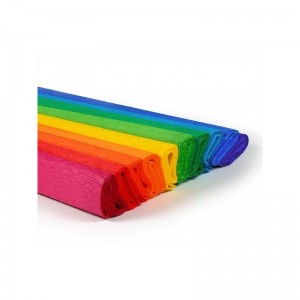 Hartie creponata 200x25cm, Curcubeu, 10 buc/set - Koh-I-Noor K9755-41 10.92437