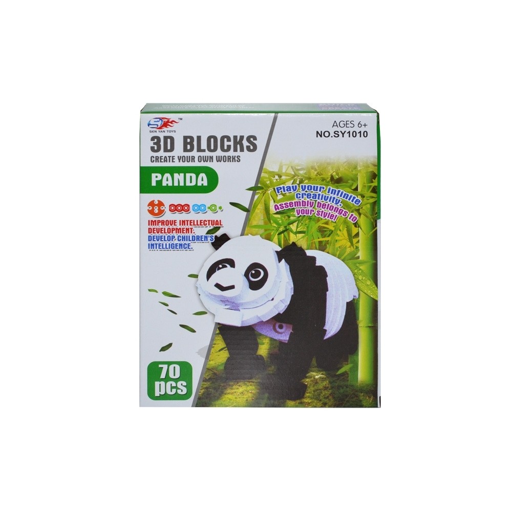 Joc creativ 3D, din burete, 70 piese, Panda SY1010 20.168067
