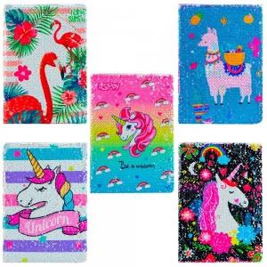 Carnetel A5 pentru notite Unicorn cu paiete 23.529412