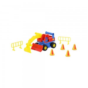 Excavator cu accesorii - ConsTruck, 29x16x16 cm, Wader 9708 55.462185