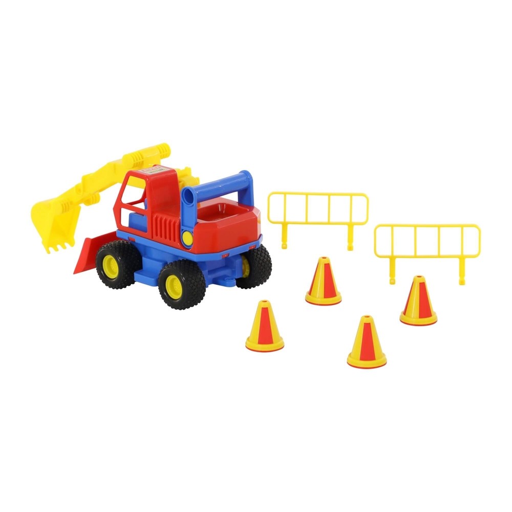 Excavator cu accesorii - ConsTruck, 29x16x16 cm, Wader 9708 55.462185