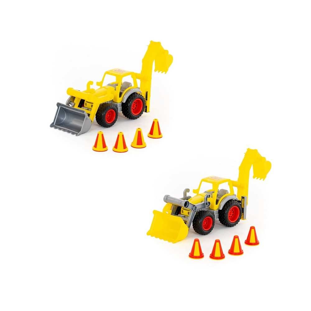 Excavator cu incarcator - ConsTruck, 38x16x22 cm, Wader 0377 66.386555