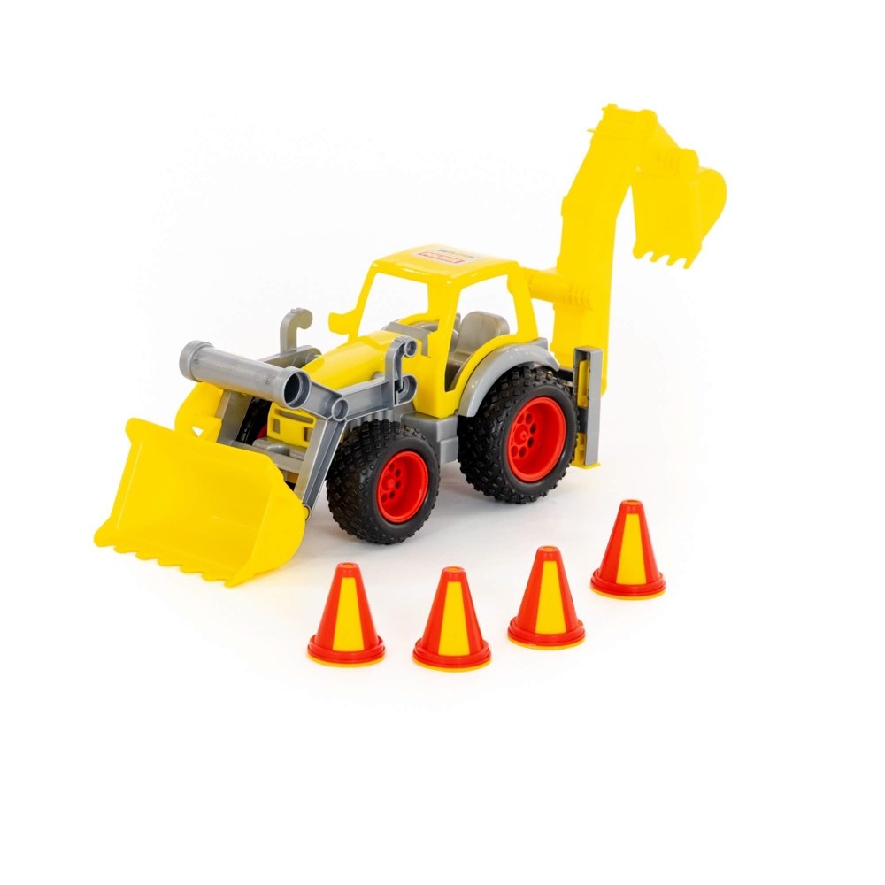 Excavator cu incarcator - ConsTruck, 38x16x22 cm, Wader 0377 66.386555