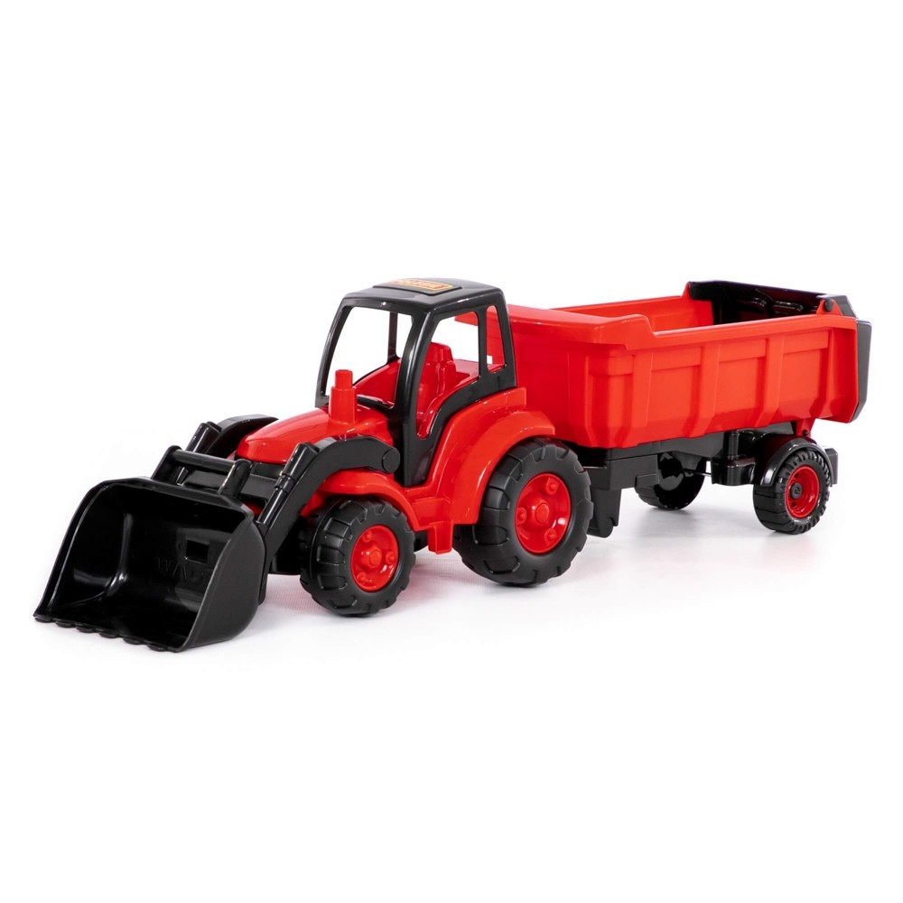 Tractor cu incarcator + remorca - Champion, 86x22x26 cm, Polesi 0438 96.638655