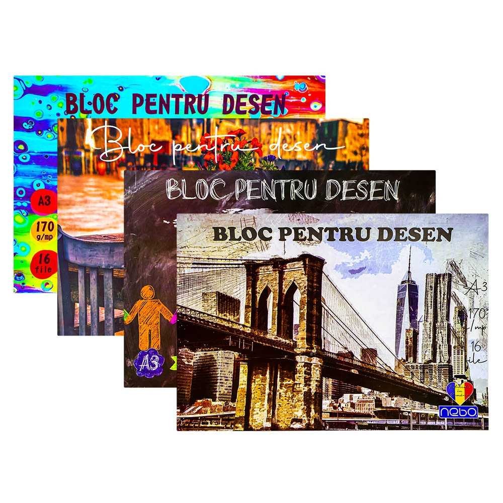 Bloc desen A3 16 file 170 g/mp - NEBO 16593 10.084034