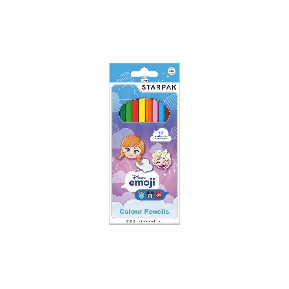 Creioane color - Emoji Frozen 12 culori|set - STARPAK 397688 7.563025