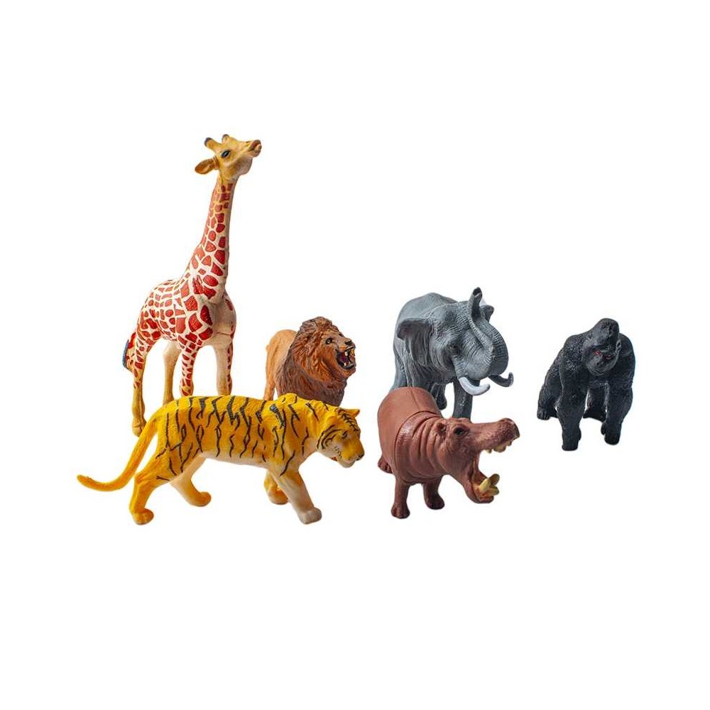 Figurine animale din jungla, 6 buc/cutie B963 40.336134