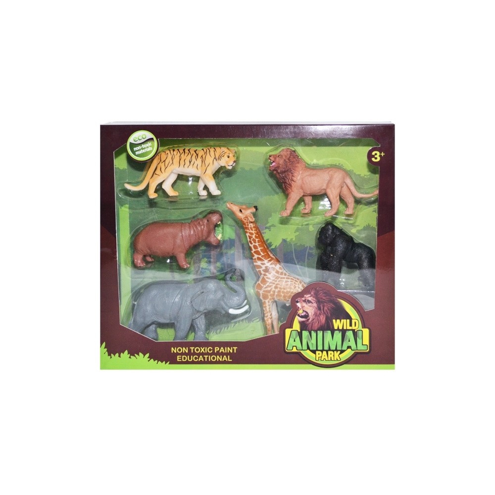 Figurine animale din jungla, 6 buc/cutie B963 40.336134