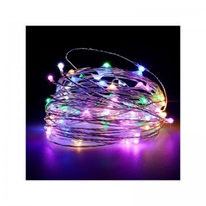 Instalatie pom Craciun, fir cupru, 100 becuri Led, multicolora, 10 m 24.369748