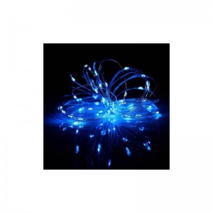 Instalatie pom Craciun, fir cupru, 100 becuri Led, albastra, 10 m 24.369748