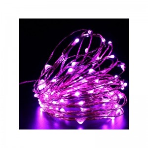 Instalatie pom Craciun, fir cupru, 100 becuri Led, mov, 10 m 24.369748