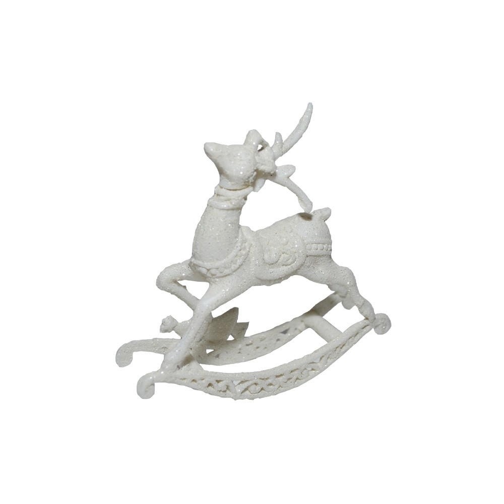 Ornament Craciun - ren alb cu sanie WCZ-19112 3.361345