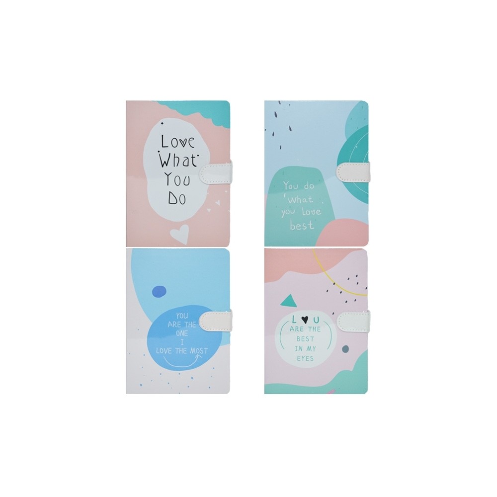 Notes A5 cu magnet, 144 file, bleu/roz 9702L-3 16.806723