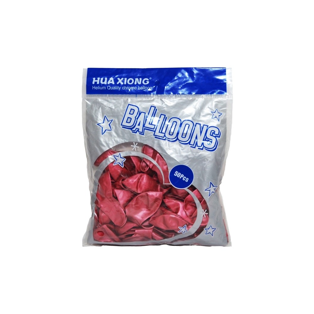 Baloane 1,5 g, sidefate, rosii, 50 buc/set 18.487395