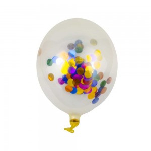 Baloane 4,5 g, transparente, confetti, 50 buc/set 37.815126