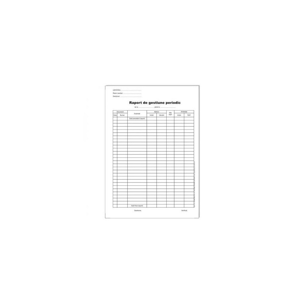 Raport de gestiune periodic, A4, autocopiativ, 2 ex, 100 file 24.369748