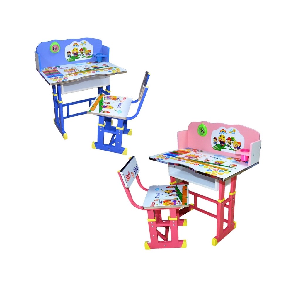 Birou + scaunel, reglabile/scoala/desene/MDF+metal 232 256.302521
