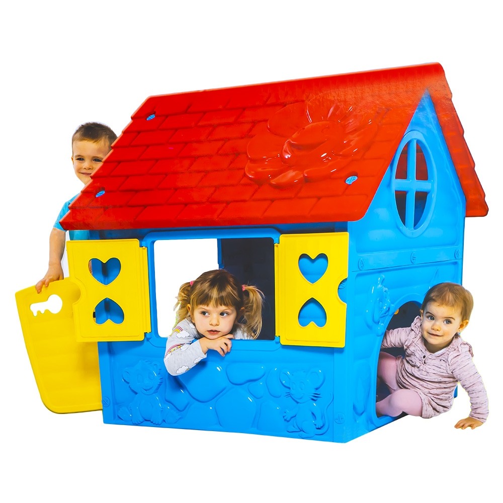 Casuta de joaca, albastra, 106x98x90cm 456 419.327731