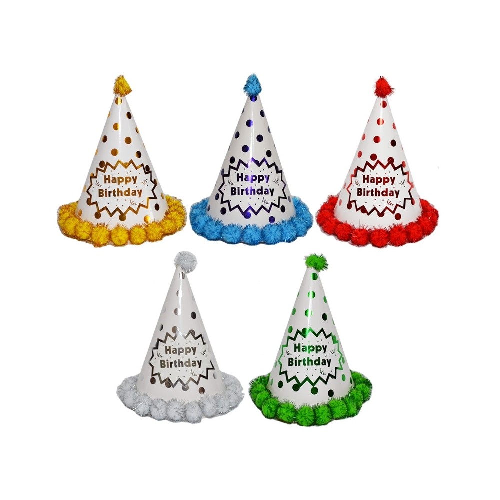 Coif carton party, 22 cm, cu buline si paiete 6.722689