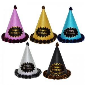 Coif carton party, 24 cm, cu sclipici si paiete 5.882353