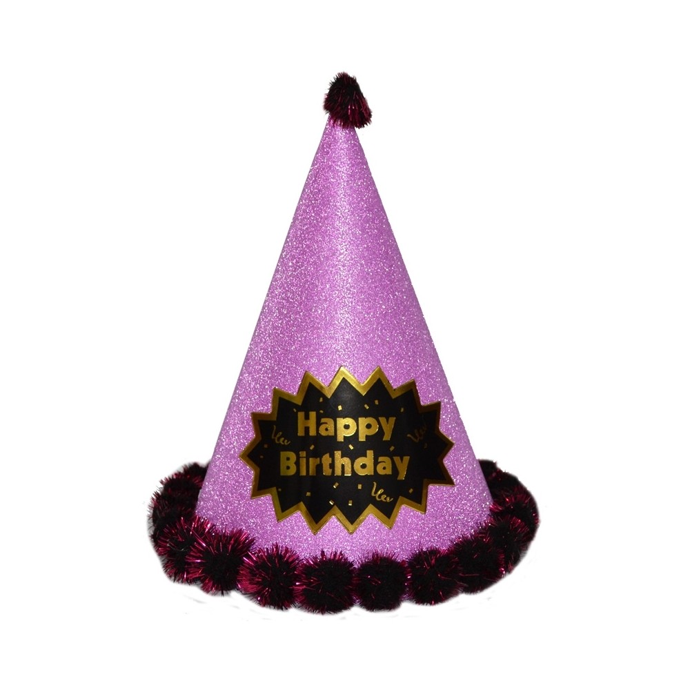 Coif carton party, 24 cm, cu sclipici si paiete 5.882353