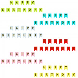 Ghirlanda cu banda adeziva, Happy birthday 0