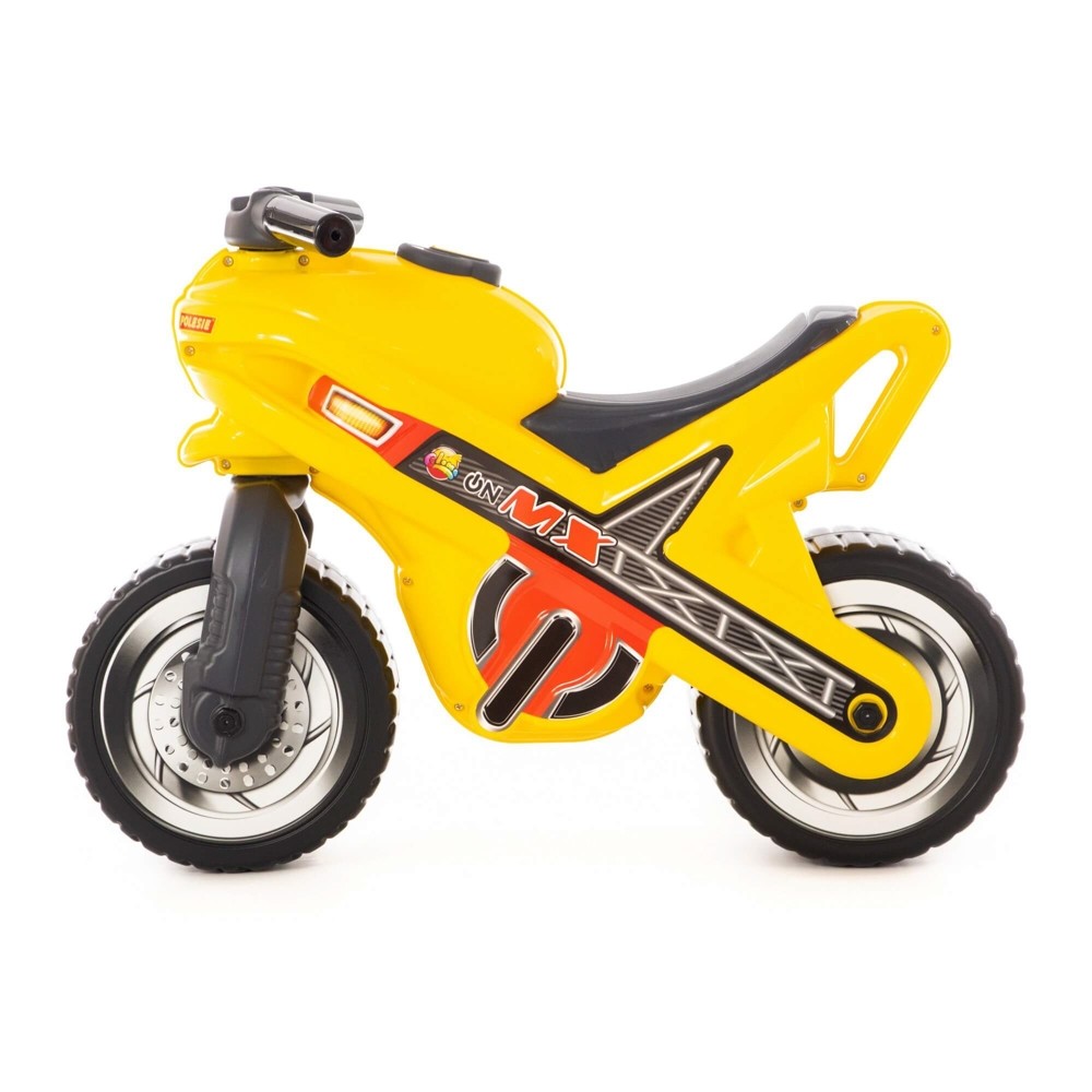 Motocicleta fara pedale, MX-ON, galbena, 70x30x49,3 cm, Polesie 80578 218.487395