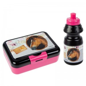 Set: sticla apa 350 ml + cutie sandwich Horses - STARPAK 447909 21.428571