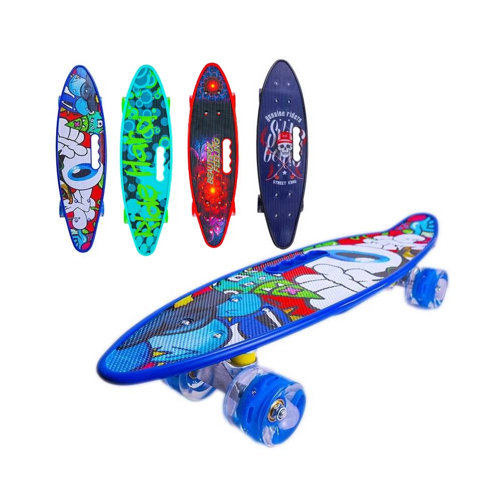 Placa skateboard cu roti silicon, led SL-AS 0