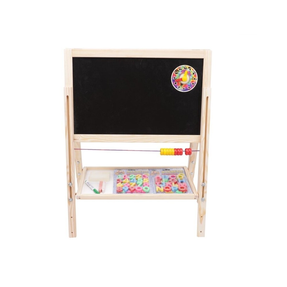 Tablita lemn magnetica/ ajustabila/ 2 fete/ 108 cm + suport + accesorii - Tupiko TRW-2803 154.621849