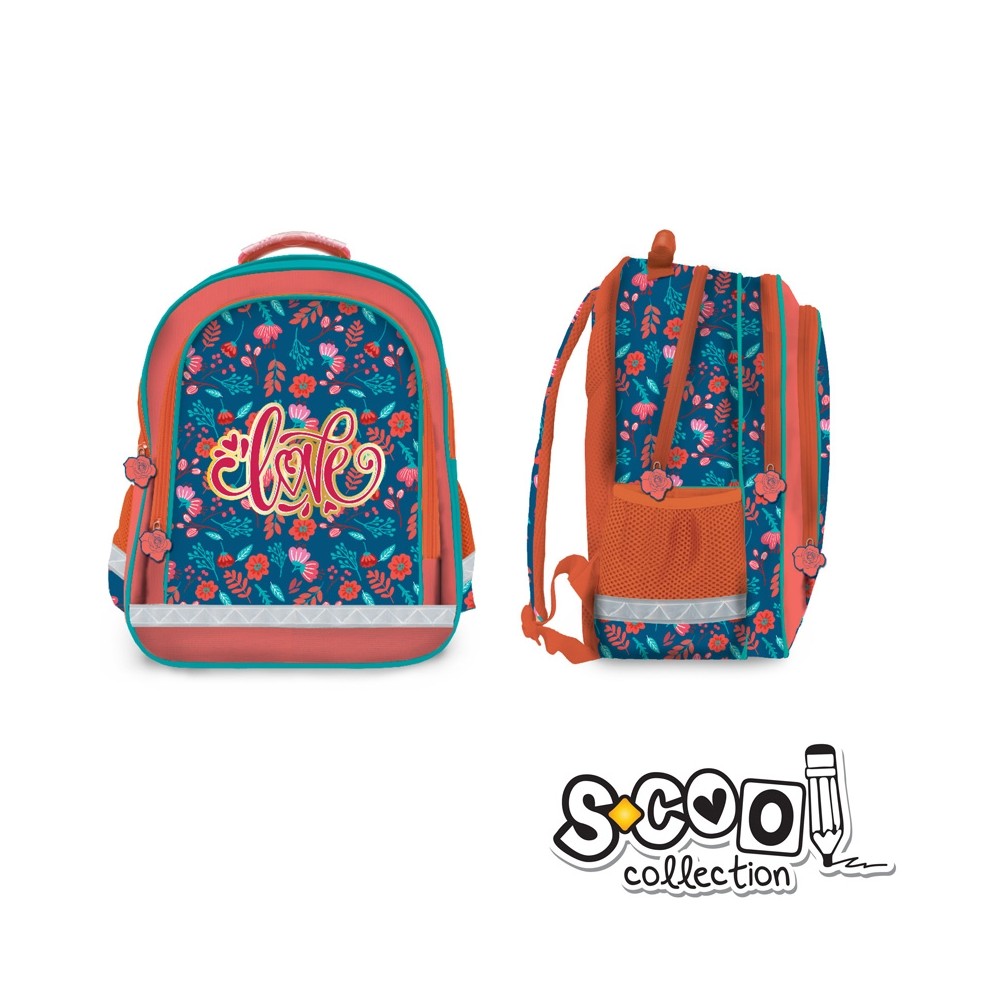 Ghiozdan ergonomic LOVE, 38x29x19,5cm - S-COOL SC1028 99.159664