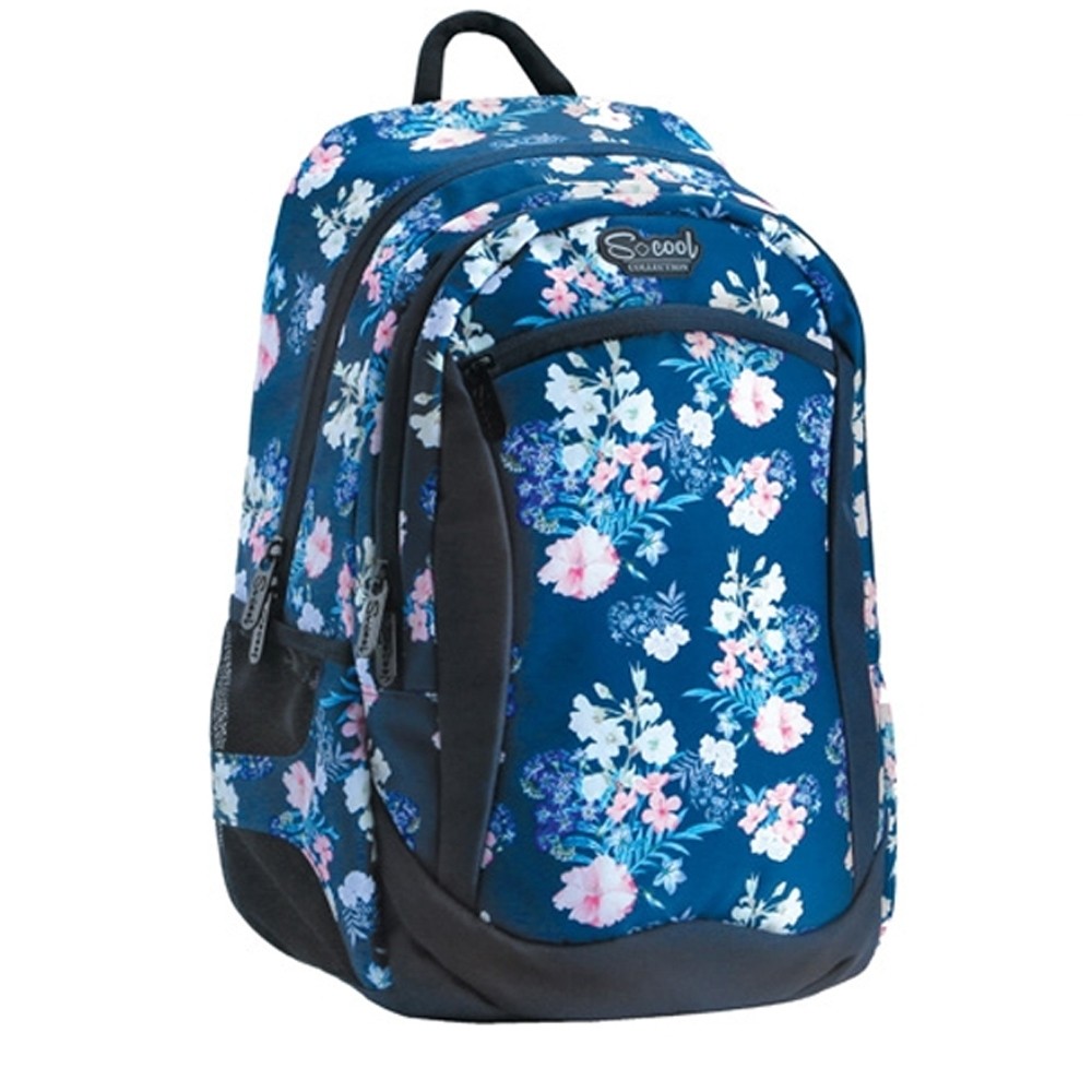 Ghiozdan compartiment laptop, FLOWERS, 43x27x15cm - S-COOL SC1075 117.647059