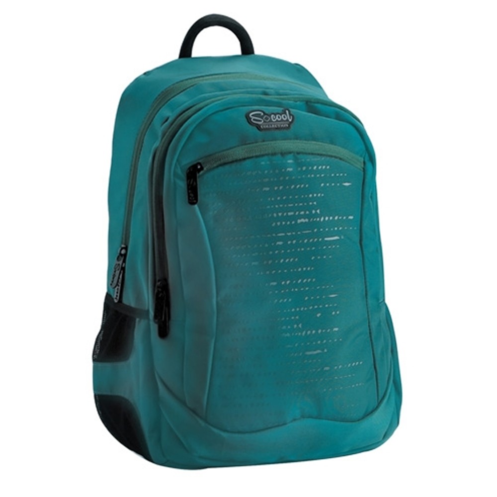 Ghiozdan compartiment laptop, GREEN DOTS, 43x27x15cm - S-COOL SC1081 117.647059