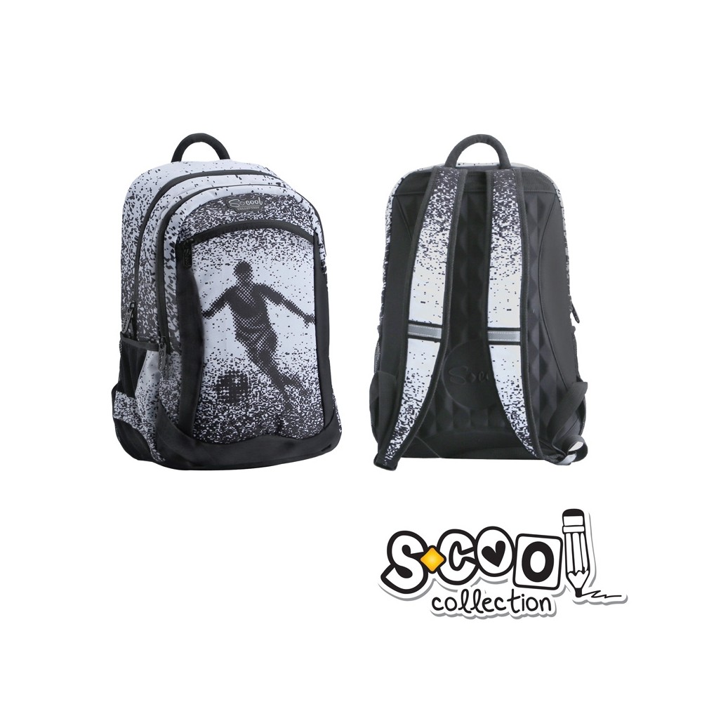 Ghiozdan compartiment laptop, FOOTBALL, 43x27x15cm - S-COOL SC1072 117.647059